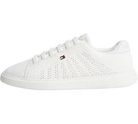 Sneaker TOMMY HILFIGER "TH ICON LIGHT KNIT SNEAKER", Damen, Gr. 37, ecru, Lederimitat, Textil, Schuhe Sneaker, Freizeitschuh, Halbschuh, Schnürschuh in sommerlicher Strick-Optik (83443232-37) ecru