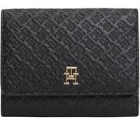 Tommy Hilfiger Damen Th Icon Trifold Mono Aw0aw18484 Dreifach gefaltete Brieftasche, Black (Black)