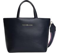 TOMMY HILFIGER Damen Th Logotape Mini Tote Aw0aw17694 Tragetasche, Blue (Space Blue)