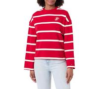Tommy Hilfiger Damen TH Script MDRN Terry SWTSHRT WW0WW48431 Pullover Sweatshirt, Rot (Primary Red/Calico STP), XL, Rot (Primary Red/Calico STP), XL