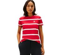 Tommy Hilfiger Damen Th Script Reg C-Nk Ss Tee Ww0Ww47809 S/S T-Shirt, RED (Primary Red/Calico STP), XXS