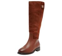 Tommy Hilfiger Damen Th Stud Leather Mix Long Boot Fw0fw08341Hohe Stiefel, Brown Cognac Brown, 37 EU