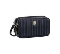 Tommy Hilfiger Damen TH Timeless Camera Bag Quilted AW0AW13143 Crossovers, Blau (Space Blue)