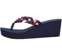 Tommy Hilfiger Damen Th Wedge Braided Summer Sandal Fw0fw09198 Zehentrenner, Blue (RWB), 40 EU