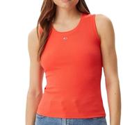 Tommy Hilfiger Damen TJW Essential Rib Tank EXT T-Shirt, Bright Vermillion, L