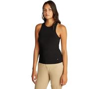 Tommy Hilfiger Damen Top Slim Rib Tank Top mit Stretch, Schwarz (Black), M