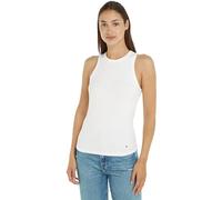 Tommy Hilfiger Damen Top Slim 5X2 Rib Stretch, Weiß (Ecru), XS