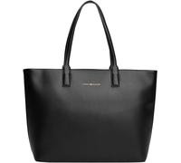 Tommy Hilfiger Damen Tote Bag Tasche Logotape mit Reißverschluss, Schwarz (Black), Einheitsgröße