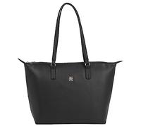 Shopper TOMMY HILFIGER "POPPY PLUS TOTE" Gr. B/H/T: 45 cm x 31,5 cm x 14 cm, schwarz Damen Taschen Handtaschen mit TH-Monogramm vorne (53936510-0)
