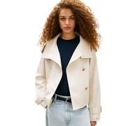 Tommy Hilfiger Damen Trenchcoat Cotton Crop Kurz, Elfenbein (Light Silt), XL