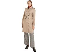 Tommy Hilfiger Damen Trenchcoat Cotton Slim Fit Kurz, Beige (Beige), 44