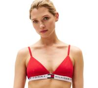 TOMMY HILFIGER Triangel-BH mit elastischem Label-Bund Modell 'TH HERITAGE' in Rot, Größe XS