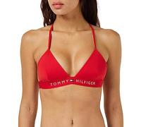 Tommy Hilfiger Damen Bikini Oberteil Triangel Gepolstert, Rot (Primary Red), L
