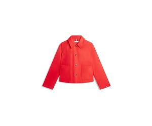 Tommy Hilfiger Damen Übergangsjacke aus Bio-Baumwolle, rot, Gr. XS