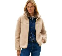 Tommy Hilfiger Damen Übergangsjacke Teddy Zip Up mit Stehkragen, Beige (Beige), XXL