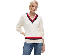 Tommy Hilfiger Damen Varsity Cable RLX Ls V-nk SWT Ww0ww49618 Pullover (1er Pack)