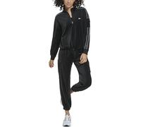 Tommy Hilfiger Damen Velours Stoff Cargo Taschen Pullover Halber Reißverschluss Ghost Debossed Logo Taping, Schwarz, M