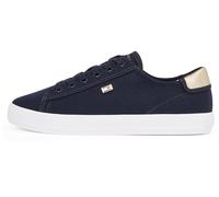 Tommy Hilfiger Damen Sneaker aus Baumwoll-Canvas, marine, Gr. 37EU