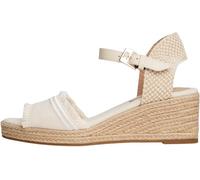 Tommy Hilfiger Damen Wedge Espadrilles Fringe Canvas mit Keilabsatz, Elfenbein (Muslin), 42