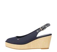 Tommy Hilfiger Damen Wedge Espadrilles Iconic Sling Back Keilabsatz, Blau (Space Blue), 38