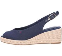 Tommy Hilfiger Damen Wedge Sandalen Slingback mit Keilabsatz, Blau (Space Blue), 40