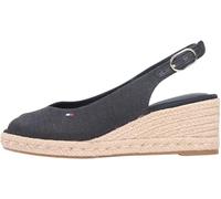 Tommy Hilfiger Damen Wedge Sandalen Slingback mit Keilabsatz, Schwarz (Black), 39