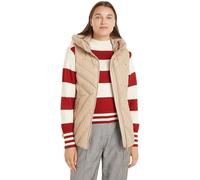 Tommy Hilfiger Damen Weste Chevron Vest Steppweste mit Kapuze, Beige (Beige), M