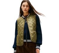 Tommy Hilfiger Damen Weste Padded Quilted Steppweste, Grün (Utility Olive), XXL