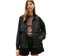 Windbreaker TOMMY HILFIGER "UL NYLON PACKABLE WINDBREAKER", Damen, Gr. XS (34), schwarz, Web, Obermaterial: 100% Polyamid, unifarben, casual, regular fit, hoch geschlossener Ausschnitt, Langarm Rippbü