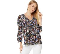 Tommy Hilfiger Damenbluse mit Biesen, Sky Captain Multi, Klein