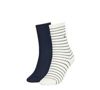 Tommy Hilfiger Damen Strümpfe Small Stripe Socks 100001494 2 Paar, Größe:35-38, Artikel:-002 off white