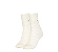 2er Pack TOMMY HILFIGER Socken mit Punkten Damen 005 - light beige melange 39-42