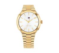 Quarzuhr TOMMY HILFIGER "Georgia", goldfarben, Armbanduhren, Damen, Quarzuhr, Armbanduhr, Damenuhr, Edelstahlarmband, analog (32838453-0) goldfarben