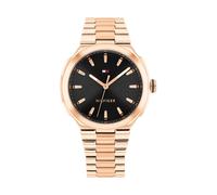Quarzuhr TOMMY HILFIGER "Georgia", roségoldfarben, schwarz, Armbanduhren, Damen, Quarzuhr, Armbanduhr, Damenuhr, Edelstahlarmband, analog (47336341-0) roségoldfarben, schwarz