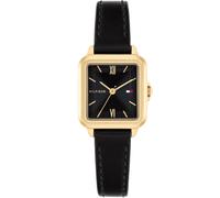 Quarzuhr TOMMY HILFIGER "MIA", schwarz, schwarz, Armbanduhren, Damen, Armbanduhr, Damenuhr, Edelstahlarmband, analog (51830331-0) schwarz, schwarz