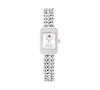 Quarzuhr TOMMY HILFIGER "SARAH", silber (edelstahlfarben, silberfarben), Armbanduhren, Damen, Quarzuhr, Armbanduhr, Damenuhr, Edelstahlarmband, analog (24117755-0) edelstahlfarben, silberfarben