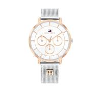 Multifunktionsuhr TOMMY HILFIGER "Tea", silberfarben, Armbanduhren, Damen, Quarzuhr, Armbanduhr, Damenuhr, Edelstahlarmband, analog (36277147-0) silberfarben
