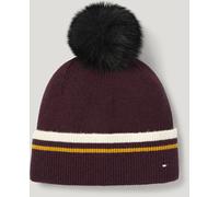 Tommy Hilfiger Dean Pom Pom Beanie deep burgundy