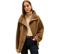 Tommy Hilfiger DF Wool GB Funnel Nk Coat Ww0ww47758 Andere Mäntel, Khaki (Nordische Taupe), XL Damen, KHAKI (nordische Taupe), XL