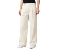 Chinohose TOMMY JEANS "TJW WIDE LEG CHINO", Damen, Gr. 26, Länge 30, ancient weiß, Web, Obermaterial: 65% Baumwolle, 33% Lyocell, 2% Elasthan, unifarben, lässig geschnitten lang, Hosen Chinohose, Baum
