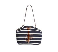 Tommy Hilfiger Elev Beuteltasche, Schultertasche, Stripe Blue / Cognac