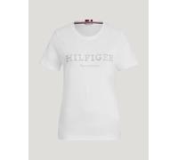 Tommy Hilfiger Equestrian Damen BELMONT Strass T-Shirt Sommer 2025 - L, optic white