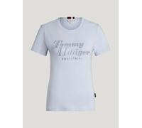 Tommy Hilfiger Equestrian Damen RhinestoneT-shirt MALIBU Sommer 2026 - XS, sweet blue