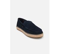 Espadrille TOMMY HILFIGER "FLEXIBLE HILFIGER SDE ESPADRILLE", Damen, Gr. 40, dunkelblau, Veloursleder, Schuhe Espadrille, Sommerschuh, Slipper, Loafer mit angesagtem Zierriegel (28285344-40) dunkelbla