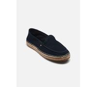 Espadrille TOMMY HILFIGER "HILFIGER FLEX ESPA SUEDE LOAFER", Herren, Gr. 44, blau (dunkelblau), Nubukleder, modisch, Schuhe, Sommerschuh, Schlupfschuh, Slipper mit Bastbezug am Plateau (68132950-44) d