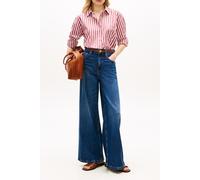 Tommy Hilfiger Ess Poplin Easy Fit Wide Banker Ecru Liberty Red Größe: 38 | Business hemden Outlet | Damen | Braun