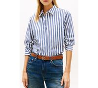 Tommy Hilfiger Ess Poplin Easy Fit Wide Banker Ecru Seashore Navy Größe: 40 | Business hemden Outlet | Damen | Braun