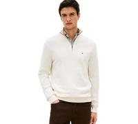 Tommy Hilfiger Half Zip Pullover Essential Creme - Größe L Weiß L