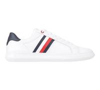 Tommy Hilfiger Herren Cupsole Sneaker Essential Leather Low Top, Weiß (White), 44