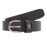 Tommy Hilfiger Gürtel Essential Effortless 2,5 cm Ledergürtel Blau (Space Blue) 80 cm